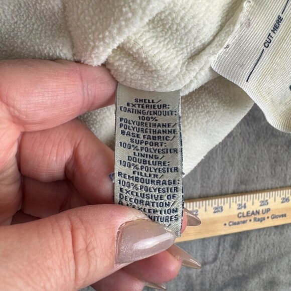 Old Navy Puffer Jacket Vest XL Cream Full Zip Athleisur Gorpcore Y2K Grunge - Picture 6 of 8